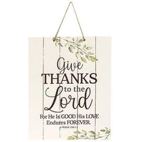 Give Thanks to the Lord Pallet Board Rope Sign - The Fox Decor
