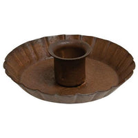 Fluted Taper Holder Rusty - The Fox Decor