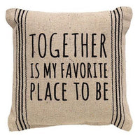 Together Is My Favorite Striped Natural Pillow - The Fox Decor