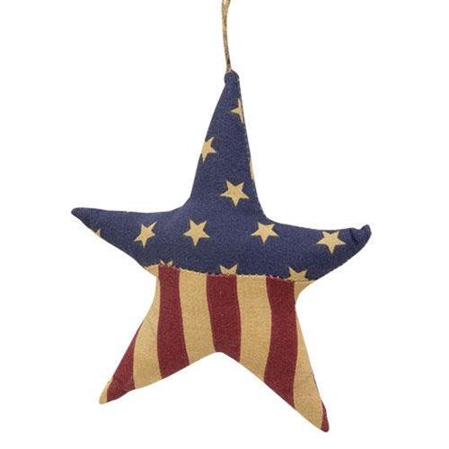 Patriotic Star Fabric Ornament - The Fox Decor