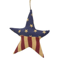 Patriotic Star Fabric Ornament - The Fox Decor