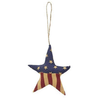 Patriotic Star Fabric Ornament - The Fox Decor