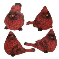 Chubby Resin Cardinal Figure 4 Asstd - The Fox Decor