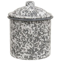 Thumbnail for 3 Set Gray Splatter Enamelware Canisters