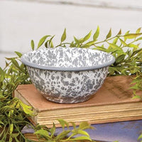 Gray Splatter Enamelware Cereal Bowl - The Fox Decor