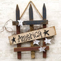 Hanging Lath America Gate - The Fox Decor