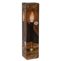 Black Electric Candle Lamp on Brass Base Black 7 - The Fox Decor