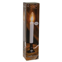 White Electric Candle Lamp on Pewter Base 7 - The Fox Decor