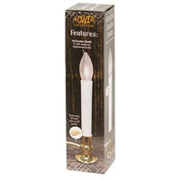 White Electric Candle Lamp on Brass Base 7 - The Fox Decor