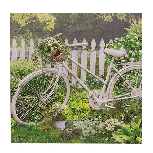 Vintage Garden Bicycle Canvas Print - The Fox Decor