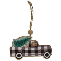 Black & White Buffalo Check Truck Ornament - The Fox Decor