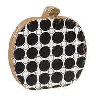 Black & White Polka Dot Wooden Pumpkin - The Fox Decor