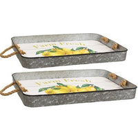 2 Set Farm Fresh Lemonade Trays - The Fox Decor