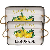 2 Set Farm Fresh Lemonade Trays - The Fox Decor