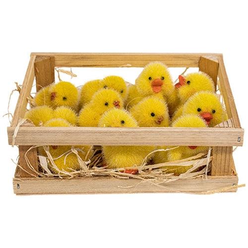 Flocked Resin Baby Duck or Chick 2 Asstd - The Fox Decor