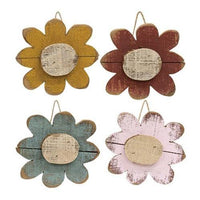 Rustic Pallet Hanging Daisy 4 Asstd - The Fox Decor