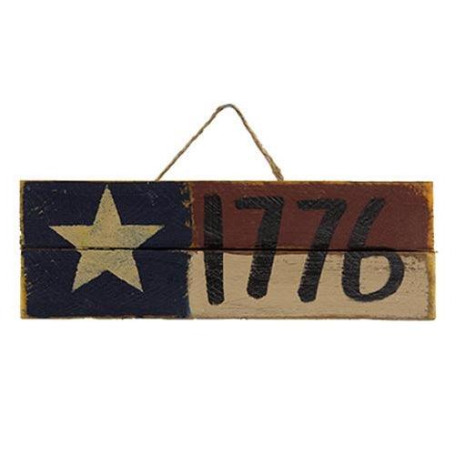 Skinny Distressed Lath Hanging Americana Sign 3 Asstd - The Fox Decor