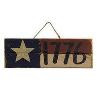 Skinny Distressed Lath Hanging Americana Sign 3 Asstd - The Fox Decor
