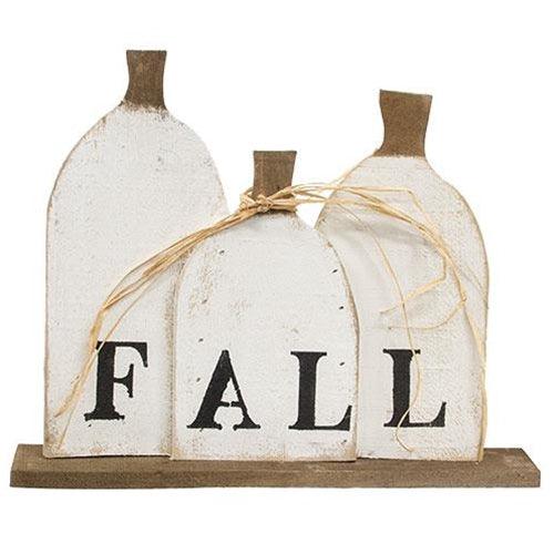 Rustic Wood Fall Pumpkin Patch on Base 3 Asstd - The Fox Decor