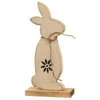 Rustic Wood Standing Silhouette Bunny 1275 3 Asstd - The Fox Decor