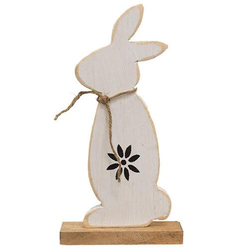 Rustic Wood Standing Silhouette Bunny 1275 3 Asstd - The Fox Decor