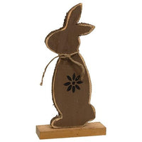 Rustic Wood Standing Silhouette Bunny 1275 3 Asstd - The Fox Decor