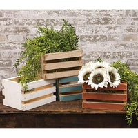 Rustic Wood Spring Crate 4 Asstd - The Fox Decor