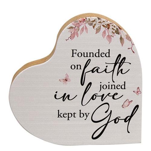 Founded on Faith Heart Block - The Fox Decor