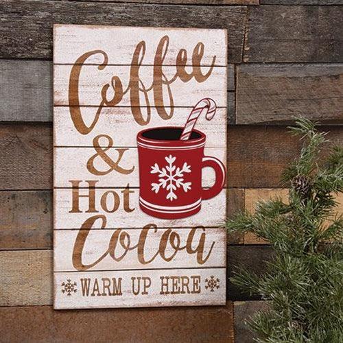 Coffee & Hot Cocoa Slat Look Sign - The Fox Decor