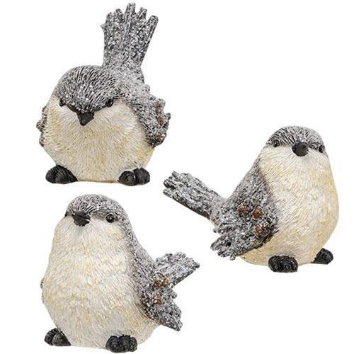 Resin Sparkle Snowbird 3 Asstd - The Fox Decor