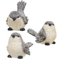 Resin Sparkle Snowbird 3 Asstd - The Fox Decor