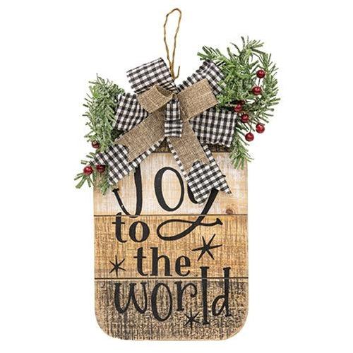 Slat Wood Christmas Ornament Sign 3 Asstd - The Fox Decor