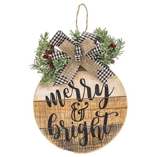 Slat Wood Christmas Ornament Sign 3 Asstd - The Fox Decor