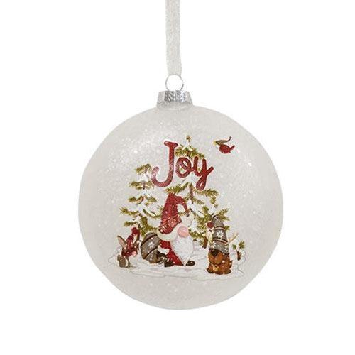 Frosted Glass Gnome Bulb Ornament 3 Asstd - The Fox Decor