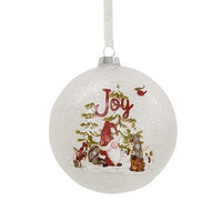 Frosted Glass Gnome Bulb Ornament 3 Asstd - The Fox Decor