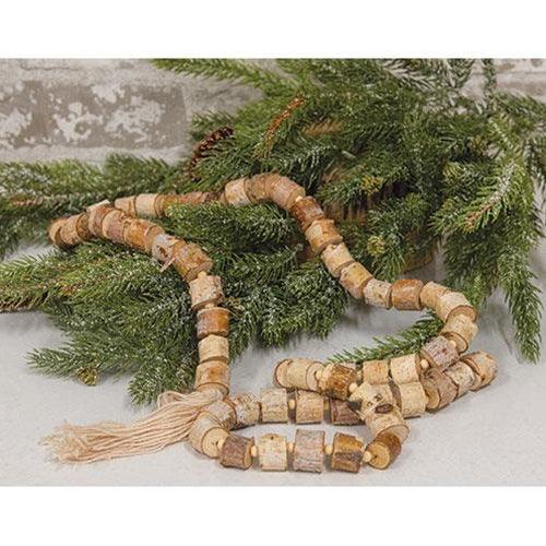Natural Birch Bead Garland - The Fox Decor