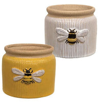 Ceramic Bee Crock 2 Asstd - The Fox Decor