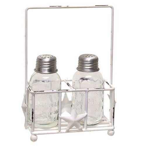 Star Salt and Pepper Caddy W Shakers - The Fox Decor