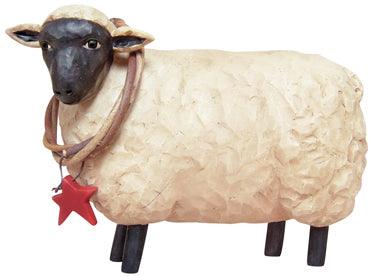 Resin Sheep w Wreath - The Fox Decor