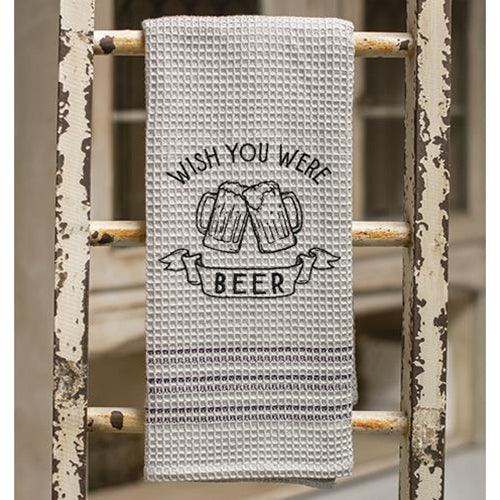 Wish You Were Beer Dish Towel - The Fox Decor