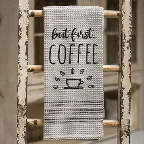 But FirstCoffee Dish Towel - The Fox Decor