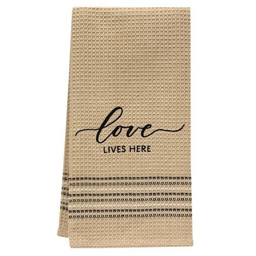 Love Lives Here Dish Towel - The Fox Decor