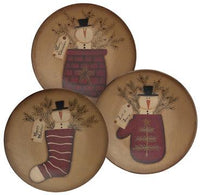 Snowman Pocket Plate 3 Asstd sold individually - The Fox Decor