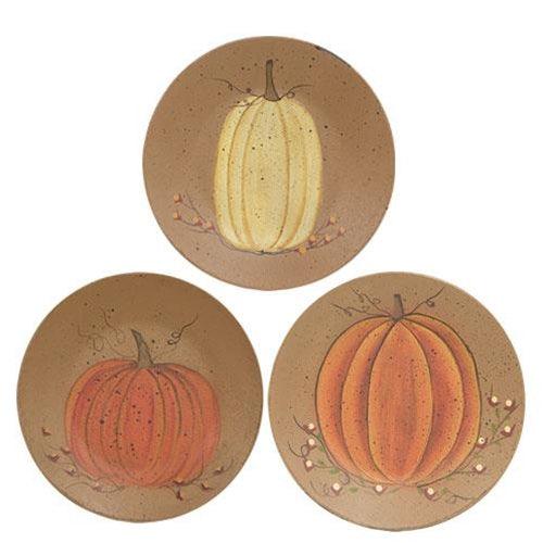 Classic Pumpkin Plate 3 Asstd - The Fox Decor
