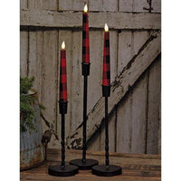 3 Set Wrought Iron Twisted Taper Holders - The Fox Decor
