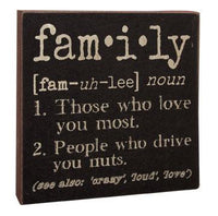 Family Definition Sign - The Fox Decor