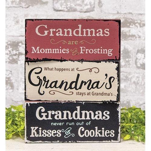 Grandma's Kisses Sign 3 Asstd - The Fox Decor