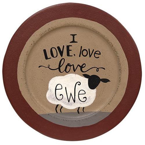 Love Ewe Plate 2 Asstd - The Fox Decor