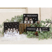 2 Set Friends Make Life Merrier Blocks - The Fox Decor