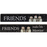 Friends Make Life Merrier Mini Stick 2 asstd - The Fox Decor